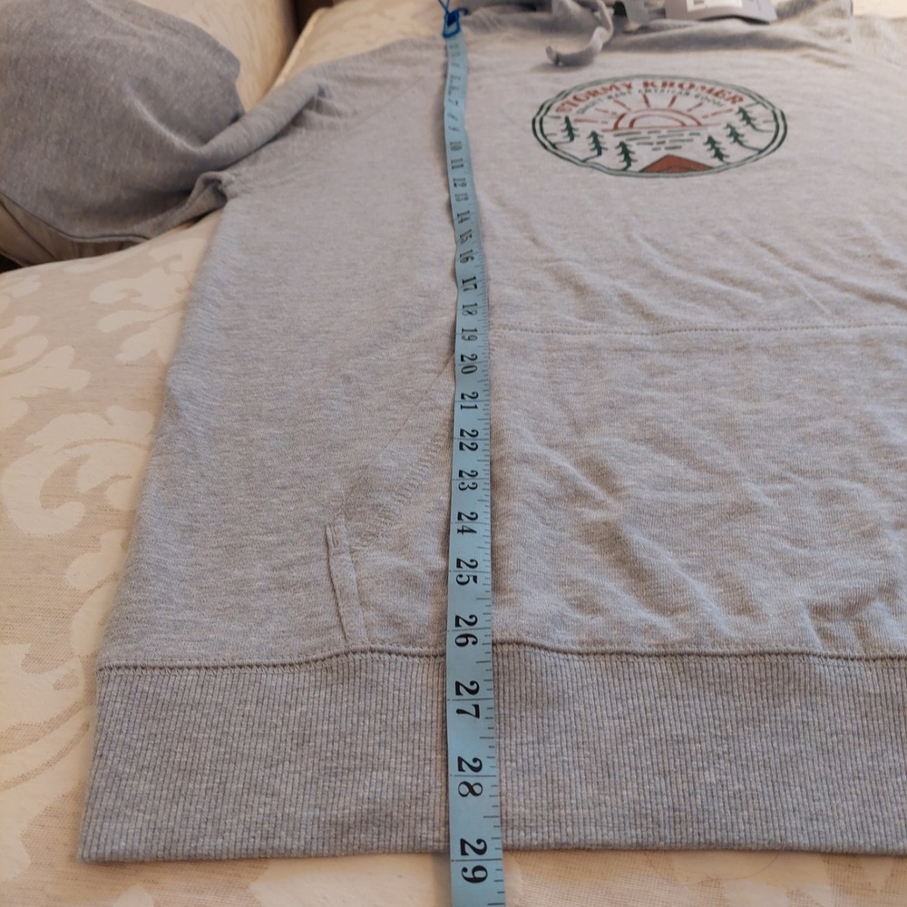 Stormy Kromer Unisex Sunrise USA Terry Cotton Blend Hoodie Gray L NEW! - Picture 11 of 12